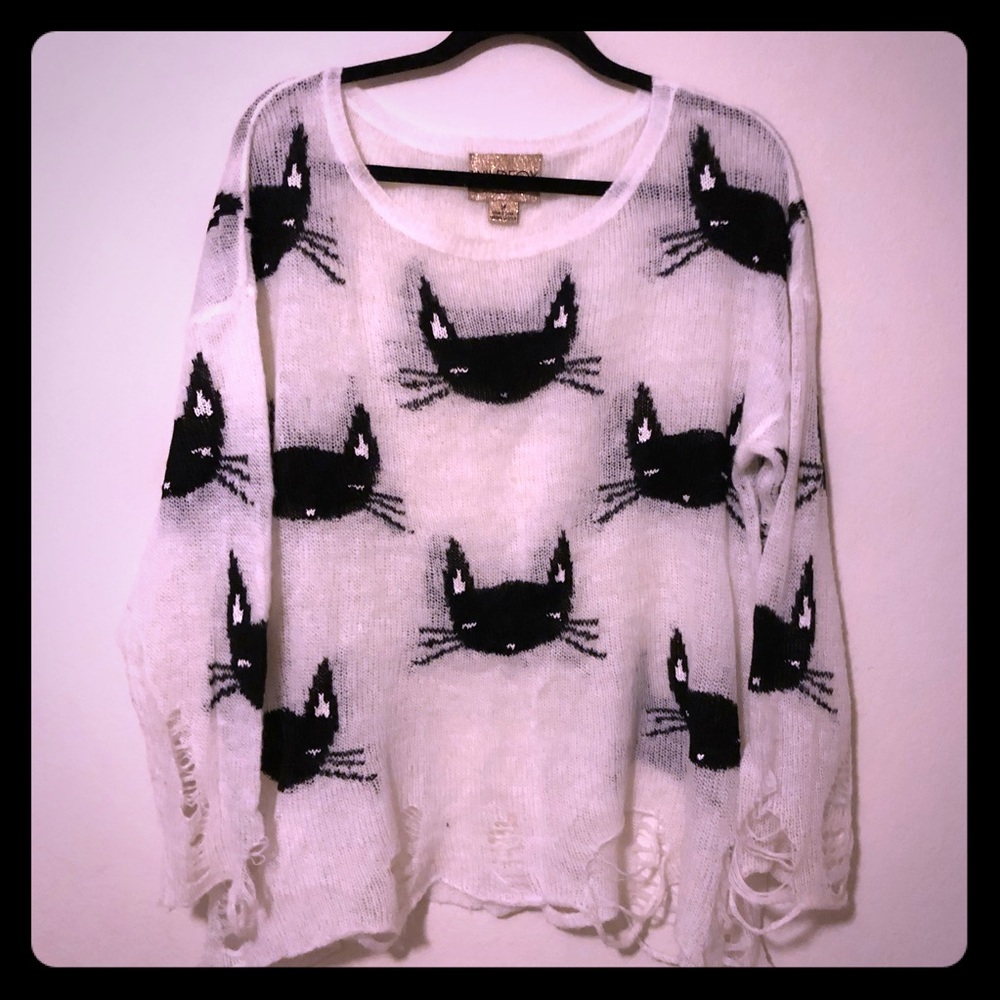 Wild Fox cat sweater M